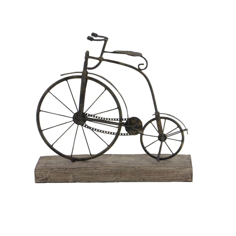 Vintage Reflections Rustic Iron and Wood Penny-Farthing Model Bicycle (14") - Olivia & May, 6 of 24