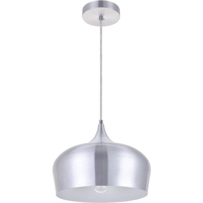 Nora Sleek Teardrop Aluminum Pendant Lamp in Burnished Nickel