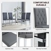 Vynxaria Set of 8 Gray Armless Dining Chairs with Vintage Design - 4 of 4