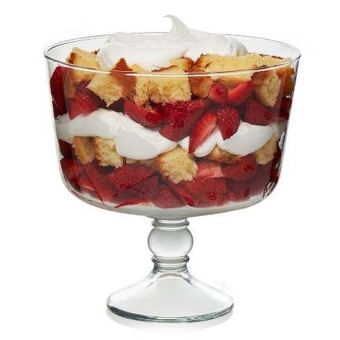 Glass trifle cheap bowl on stand