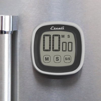 Escali Black Touch Screen Digital Kitchen Timer