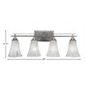 Toltec Lighting Uptowne 4 - Light Vanity in  Aged Silver with 5.5" Fluted Italian Ice Shade - 2 of 2