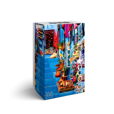 blanc Blue City Morocco Jigsaw Puzzle - 300pc