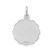 Black Bow Jewelry Sterling Silver, Sarah Collection 15mm Brocaded Disc Initial E Pendant - 3 of 4