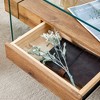 GlasFlength Rectangular Coffee Table, Modern and Stylish Design, Suitable for Living Room, Patio, Bedroom, Brown, 43.3"*23.6"*16.7" - 2 of 4