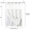 Americanflat 72x75 Hookless Waffle Pattern Shower Curtain - Water-Resistant Long Shower Curtain with Sheer Panel, Snap-In Liner, and Grommets - 2 of 4