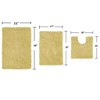 Fantasia Bath Rug Collection Cotton Shaggy Pattern Tufted Set of 3 Bath Rug Set - Home Weavers - 2 of 3