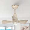 Parrot Uncle 28" Antique White Integrated LED 3-Blade Ceiling Fan, Antique - 2 of 4