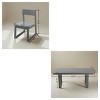 Modern 5 PCS Outdoor Dining Set, Rectangular Dining Table with Umbrella Hole, Dining Armless Chair with HDPE Frame-Coolbibila - 4 of 4