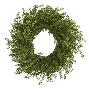 Nearly Natural 27” Mixed Grass Artificial Wreath - 1 of 3