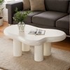 Hommoo Cloud-Shaped Coffee Table, Modern Center Table with 4 Solid Legs - 4 of 4