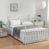 Full Bed Skirt 14 Drop, Split Corners, Pleated Waffle Weave, White, Full Size (54x 75in) - 4 of 4