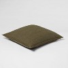 Euro Space Dyed Cotton Linen Sham Olive - Threshold™: Woven Texture, Zipper Closure, OEKO-TEX Certified - 3 of 4