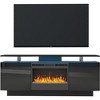 WhizMax Black 160CM Large TV Cabinet with Fireplace Can Heating Change Color 9 Models 8 Levels with LED Light - 3 of 3