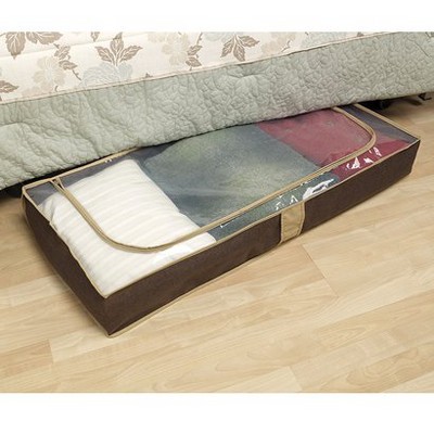 HOUSEHOLD ESSENTIALS Natural All Cotton Canvas Under-the-Bed Chest