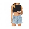 Women's Distressed Fray Hem Shorts - mica denim - 4 of 4