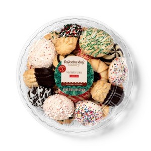 Holiday Christmas Variety Cookie Tray - 20oz - Favorite Day™ - 1 of 3