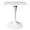 LeisureMod Verve 24" Sqaure Dining Table - Modern MDF Top with White Pedestal Base Accent Cafe Table for Kitchen, Home, and Cafes - 2 of 4