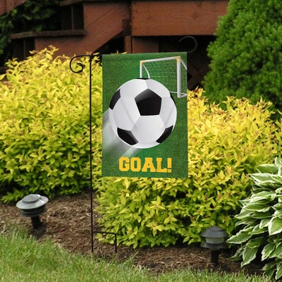 Soccer Goal Outdoor Garden Flag with Soccer Ball Design