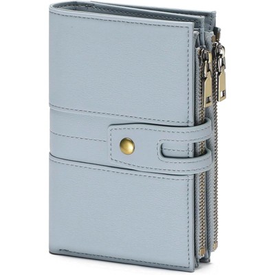 BEAFUP Women’s RFID Blocking Bifold Wallet - Large Capacity with 14 Card Slots & 4 ID Windows, Double Zipper Pockets for Daily Use,Travel