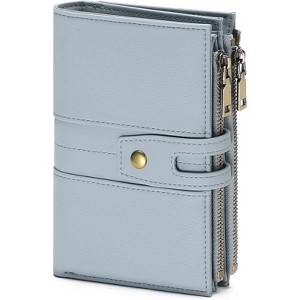 BEAFUP Women’s RFID Blocking Bifold Wallet - Large Capacity with 14 Card Slots & 4 ID Windows, Double Zipper Pockets for Daily Use,Travel - 1 of 4