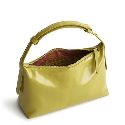 Vera Bradley Women's Patent Faux Leather Roxbury Crescent Shoulder Bag Golden Olive — фото 3