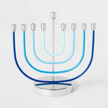 7"x7.5" Metal Contemporary Hanukkah Menorah - Spritz™