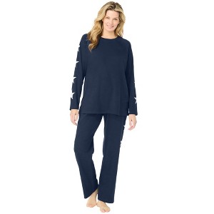 Dreams & Co. Dreams & Co Side Print Pajama Set - 1 of 4