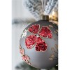 Tramull Set of 4 Glass Christmas Ball Ornaments, 4.7" Hanging Balls for Holiday Tree & Festive Decor - 3 of 4