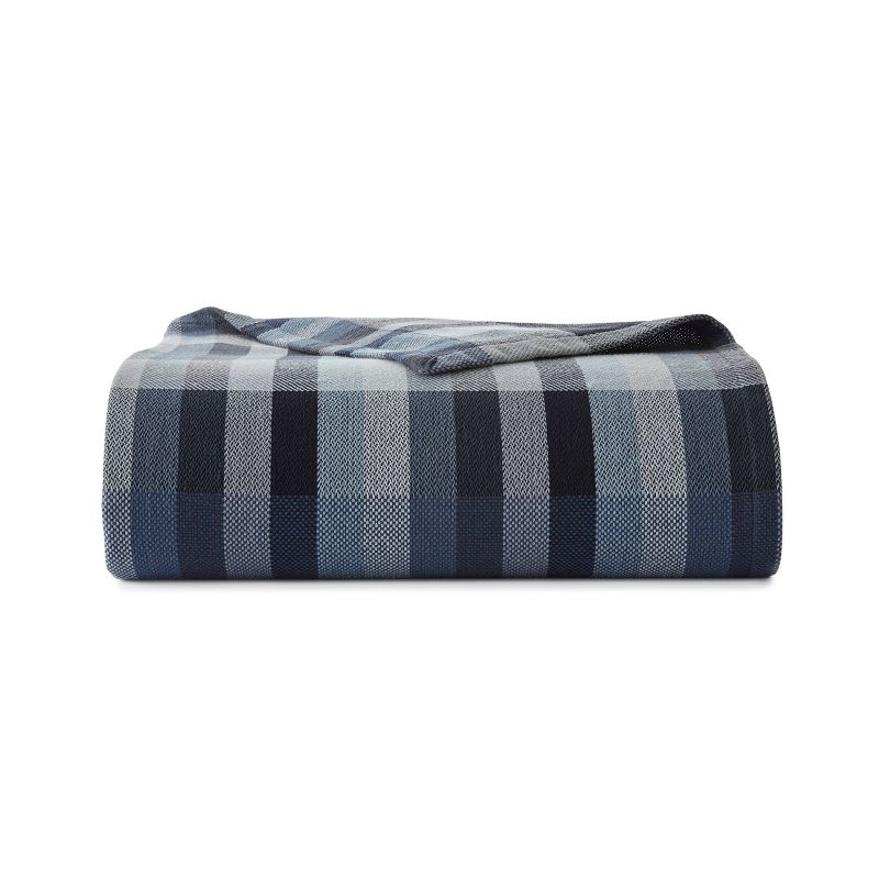 Windsor Stripe Bed Blanket Blue - Eddie Bauer, 6 of 8