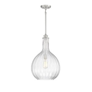 Savoy House Brandon 1 - Light Pendant in  Satin Nickel - 1 of 4