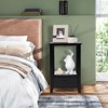 Tangkula Set of 2 Nightstand w/ Bottom Drawer Side End Table Modern - 2 of 4