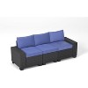 6-Piece PE Rattan Wicker Patio Furniture Set with Sectional Sofa, Coffee Table, and Thickened Cushions - 2 of 4