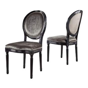 Set of 2 Leroy Traditional Dining Chair Gray - Christopher Knight Home