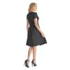 24seven Comfort Apparel Womens Scoop Neck Knee Length Pleated Pocket Dress - 3 of 4