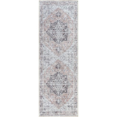 Livabliss 2'7"x8' Tahmis Traditional Machine Washable Rug Beige: Flatweave Runner, Pet Friendly, Chenille