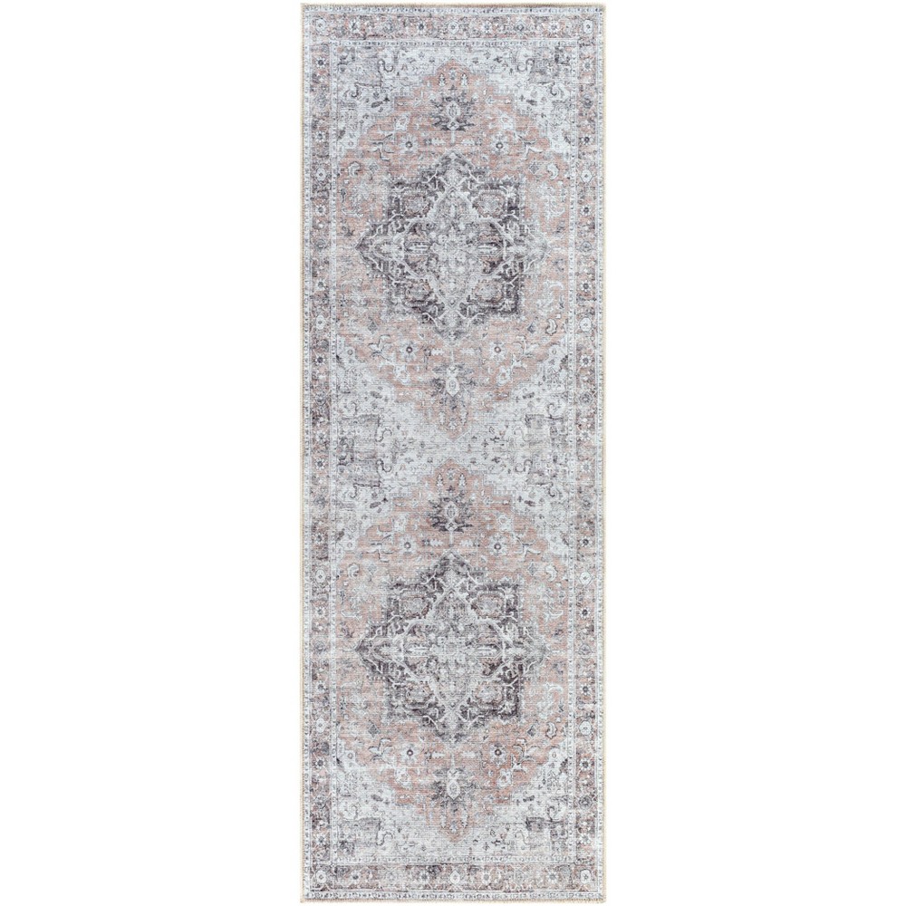 Photos - Area Rug Livabliss 2'7"x8' Tahmis Traditional Machine Washable Rug Beige: Flatweave Runner, Pet Friendly, Chenille