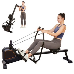 Garvee Rowing Machine for Home Gym with 14 Level Magnetic Resistance, Wheels Magnetic  Rower Machine Foldable & Compact Gym Exercise Equipment - 1 of 4