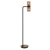 Hudson and Canal 62" Tall Floor Lamp with Metal Mesh Shade Matte Black/Brass: Modern Design, UL Listed, E26 Socket - 4 of 4