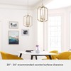Hunter Fans 14" Zoanne Ceiling Light Pendant Alturas Gold Finish - 4 Bulb Dimmable Glam Fixture for Indoor Spaces - 3 of 4
