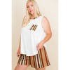 Slickblue Women's Plus Size Ivory Terry Tank, Sleeveless Top with Curved Hem and Contrast Pocket, Size 1XL-3XL - 4 of 4