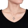 EVERLY JEWELRY | Sterling Silver 1/4 CT TW Diamond Interlocking Heart Pendant with Chain - 4 of 4