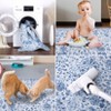 Washable Vintage Floral Rug Non Slip Low Pile Rug Soft Throw Floor Cover Foldable Indoor Carpet for Living Room Bedroom - 4 of 4
