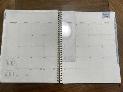 Day Designer 2024 Planner 8x10 Daily/monthly Frosted Cover Rugby Stripe  Black : Target
