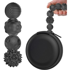 Portable Silicone Stress Balls 4-Pack, Sensory Fidget Toys for Calming, Ideal for Travel, Anxiety Relief - 1 of 4