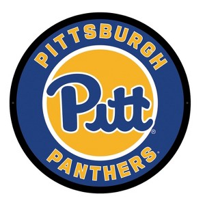 Evergreen Ultra-Thin Edgelight LED Wall Decor, Round, University of Pittsburgh- 23 x 23 Inches Made In USA - 1 of 4