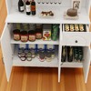 71" Tall Kitchen Pantry Cabinet with Microwave Countertop, Freestanding Hutch Storage Cabinet with 6 Doors, Drawer & Adjustable Shelves - 4 of 4