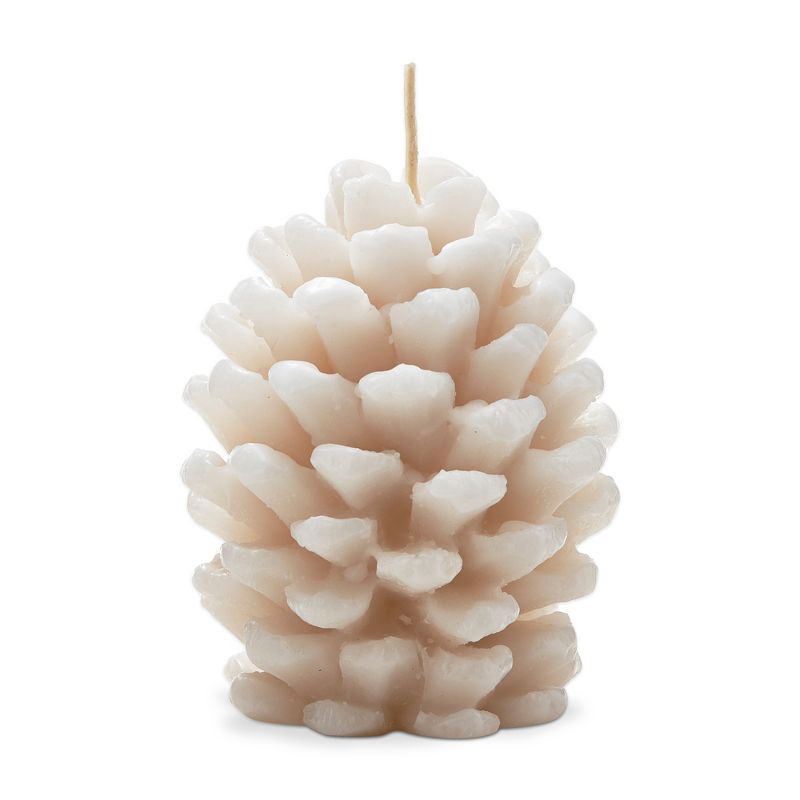 tag Frosted Pine Cone Candle Ivory, 1 of 3