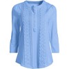 Lands' End Women's 3/4 Sleeve Lightweight Jersey Embellished Top - 3 of 4