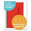 Tops Classified Colors Notebook Red Cover 5 1/2 x 8 1/2 White 100 Sheets 73505 - 3 of 4